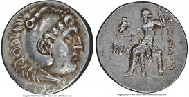 PAMPHYLIA. Perga. Ca. 221-189 BC. AR tetradrachm (30mm, 1h).NGC Choice VF. In the name and type of Alexander III the Great of Macedon, dated Civic Yea...