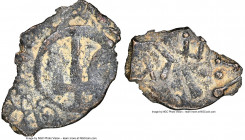 JUDAEA. Hasmoneans. Alexander Jannaeus (103-76 BC). AE prutah (13mm). NGC VF. ΑΛΕΞΑΝΔΡΟΥ ΒΑΣΙΛΕΩΣ, upright anchor within ring / Aramaic legend around ...