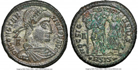 Constantius II, as Augustus (AD 337-361). BI centenionalis (24mm, 5.59 gm, 6h). NGC MS 5/5 - 4/5, Silvering. Siscia, under Vetranio, 2nd officina, 15 ...