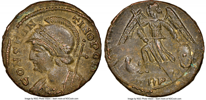 Constantinople Commemorative (ca. AD 330-340). AE3 or BI nummus (17mm, 5h). NGC ...