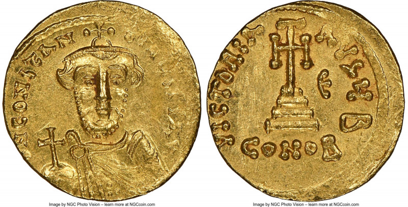 Constans II Pogonatus (AD 641-668). AV solidus (19mm, 4.44 gm, 6h). NGC MS 4/5 -...