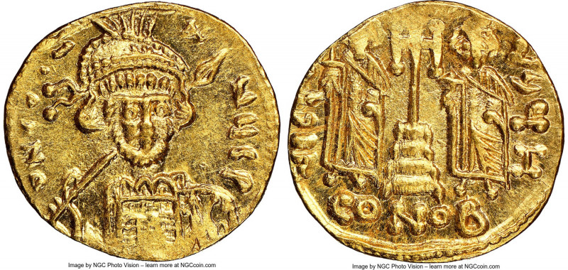 Constantine IV Pogonatus (AD 668-685). AV solidus (19mm, 4.39 gm, 7h). NGC MS 4/...