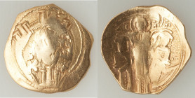 Andronicus II Palaeologus and Michael IX (AD 1294-1320). EL hyperpyron (22mm, 4.22 gm, 6h). Fine. Constantinople, ca. AD 1303-1320. Half-length figure...