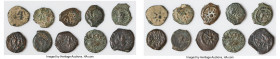 ANCIENT LOTS. Judaea. Ca. 1st centuries BC-AD. Lot of ten (10) AE prutahs. Fine. Fine. Includes: Various issuers, dates and themes. Ten (10) coins in ...