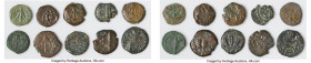 ANCIENT LOTS. Judaea. Ca. 1st centuries BC-AD. Lot of ten (10) AE half prutah and prutahs. Fine. Includes: Various issuers, dates and themes. Ten (10)...