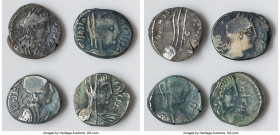 ANCIENT LOTS. Oriental. Nabataean Kingdom. Lot of four (4) AR drachms. Choice Fine - Choice VF. Includes: AR drachms (4) of various rulers and types. ...