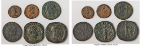ANCIENT LOTS. Roman Imperial. AD 1st century. Lot of six (6) AE. VG-Fine. Includes: Six AE issues of different emperors and types. Total six (6) coins...
