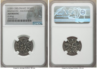 Besançon. Anonymous 4-Piece Lot of Certified Deniers ND (1200-1300) Authentic NGC, Rob-4756. Weights range form 0.89-1.07gm. Sold as is, no returns. ...