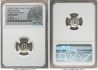 Strasbourg. Anonymous 4-Piece Lot of Certified Deniers (Angel Bracteates) ND (1200-1300) Authentic NGC, Rob-8979. Weights range from 0.32-0.40gm. Sold...