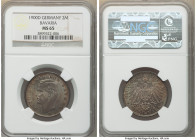 Bavaria. Otto 2 Mark 1900-D MS65 NGC, Munich mint, KM913. Dark olive shade with gold, orange and gray-blue toning. 

HID09801242017

© 2020 Herita...