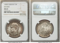 Bavaria. Otto 3 Mark 1909-D MS65 NGC, Munich mint, KM996. Steel-gray, olive and burnt-sienna toning. 

HID09801242017

© 2020 Heritage Auctions | ...