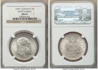 Württemberg. Wilhelm II 3 Mark 1909-F MS65 NGC, Stuttgart mint, KM635.

HID09801242017

© 2020 Heritage Auctions | All Rights Reserved