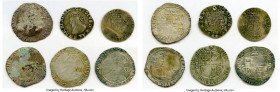 Charles I 6-Piece Lot of Uncertified Assorted Hammered Issues, Lot includes (2) 6 Pence and (4) Shillings in various grades with average of VG/Fine on...