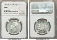 Oscar II 2 Kronor 1897-EB MS63 NGC, KM761. Lustrous Semi-Prooflike untoned surfaces. 

HID09801242017

© 2020 Heritage Auctions | All Rights Reser...