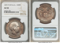 3-Piece Lot of Certified Assorted Issues NGC, 1) Portugal: Carlos I 1000 Reis 1899 - AU58, Lisbon mint, KM540 2) Sweden: Carl XV Adolf 5 Ore 1867 - MS...