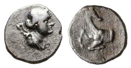 Greek AR Obol. 4-5th century BC.
Reference:
Condition: Very Fine

Weight: 0,5 gr
Diameter: 8,4 mm