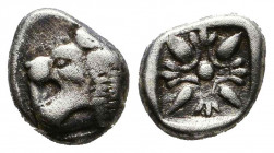 Greek AR Obol. 4-5th century BC.
Reference:
Condition: Very Fine

Weight: 1,1 gr
Diameter: 10,3 mm