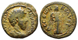 Cilicia. Kolybrassos. Marcus Aurelius AD 161-180.Ae
Reference:
Condition: Very Fine

Weight: 5,4 gr
Diameter: 19,7 mm