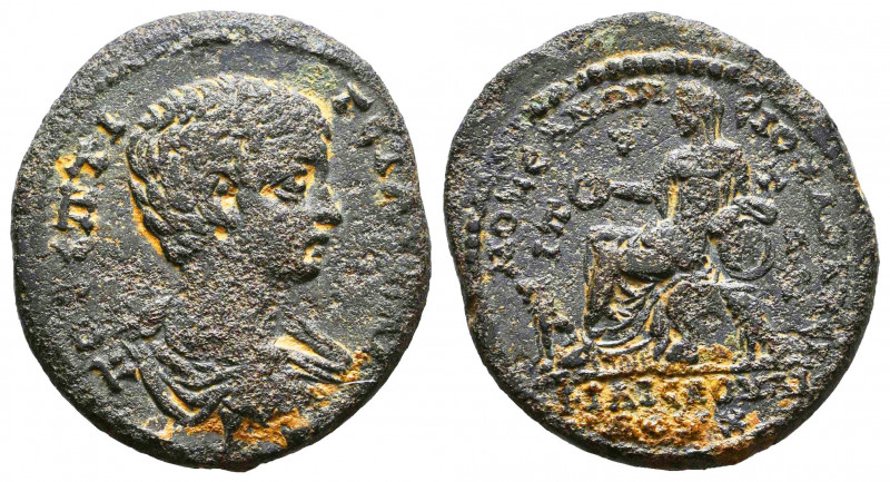 GETA. 209-212, Phrygia, Siocharax.AE-25 mm. As Caesar.
Reference:
Condition: Ver...