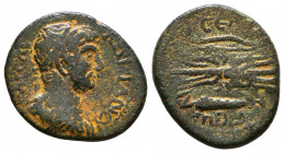 Trajan. A.D. 98-117. AE 
Reference:
Condition: Very Fine

Weight: 4,8 gr
Diameter: 21,2 mm