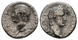 CAPPADOCIA. Caesaraea. Tiberius (14-37), with Drusus Caesar. Drachm.
Obv: TI CAES AVG P M TR P XXXV.
Laureate head of Tiberius right.
Rev: DRVSVS CAES...