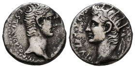 CAPPADOCIA, Caesarea. Germanicus and Divus Augustus. AR Drachm. Bare head of Germanicus right / Radiate head of Augustus left. RPC I 3623b; Sydenham, ...