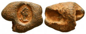 Roman imperial conical lead seal with Emperor bust to right
(1st-3rd cent. AD

Reference:
Condition: Very Fine


Weight: 6,8 gr
Diameter: 21,1 mm
