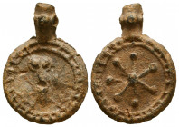 Early byzantine lead pendant amulet 
(5th-7th cent.)

Reference:
Condition: Very Fine


Weight: 4,7 gr
Diameter: 26,5 mm