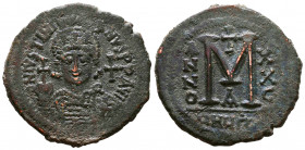Justinian I (527-565), Follis, AE.
Reference:
Condition: Very Fine


Weight: 20 gr
Diameter: 37,9 mm