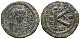 Justinian I (527-565), Follis, AE.
Reference:
Condition: Very Fine


Weight: 11,8 gr
Diameter: 32,7 mm