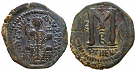 Justinian I (527-565), Follis, AE.
Reference:
Condition: Very Fine


Weight: 18,1 gr
Diameter: 34,8 mm