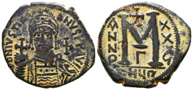 Justinian I (527-565), Follis, AE.
Reference:
Condition: Very Fine


Weight: 18,7 gr
Diameter: 36,9 mm