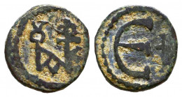 Justinian I (527-565), Follis, AE.
Reference:
Condition: Very Fine


Weight: 1,5 gr
Diameter: 13,5 mm