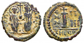 Justin II, with Sophia. 565-578. Æ

Reference:
Condition: Very Fine


Weight: 3,7 gr
Diameter: 18,6 mm