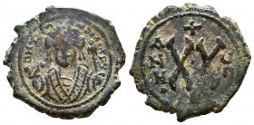 Maurice Tiberius. A.D. 582-602. AE follis. 

Reference:
Condition: Very Fine


Weight: 6,1 gr
Diameter: 24,9 mm