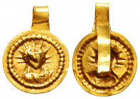 Ancient Roman Gold Pendant
1st - 3rd century AD
Reference:
Condition: Very Fine

Weight: 1 gr
Diameter: 20,3 mm