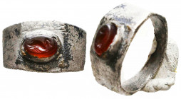 Ancient Roman Large Silver Ring with intaglio of A Dolphin on Bezel.
1st - 2nd century AD
Reference:
Condition: Very Fine

Weight: 5,9 gr
Diameter: 22...