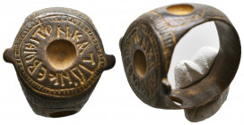 Ancient Bronze Byzantine / Crusaders Ring with inscription
10th-12th century AD.
Reference:
Condition: Very Fine

Weight: 10,5 gr
Diameter: 22,7 mm