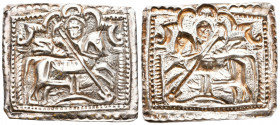 Ancient Byzantine / Crusaders Silver Icon
10th-12th century AD.
Reference:
Condition: Very Fine

Weight: 7,3 gr
Diameter: 68,9 mm