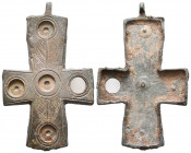 Ancient Bronze Byzantine / Crusaders Cross Pendant
10th-12th century AD.
Reference:
Condition: Very Fine

Weight: 29,9 gr
Diameter: 79,6 mm