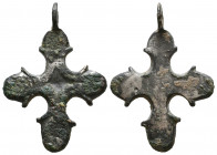 Ancient Bronze Byzantine / Crusaders Cross Pendant
10th-12th century AD.
Reference:
Condition: Very Fine

Weight: 4,6 gr
Diameter: 33 mm