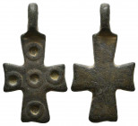 Ancient Bronze Byzantine / Crusaders Cross Pendant
10th-12th century AD.
Reference:
Condition: Very Fine

Weight: 2,3 gr
Diameter: 24,1 mm