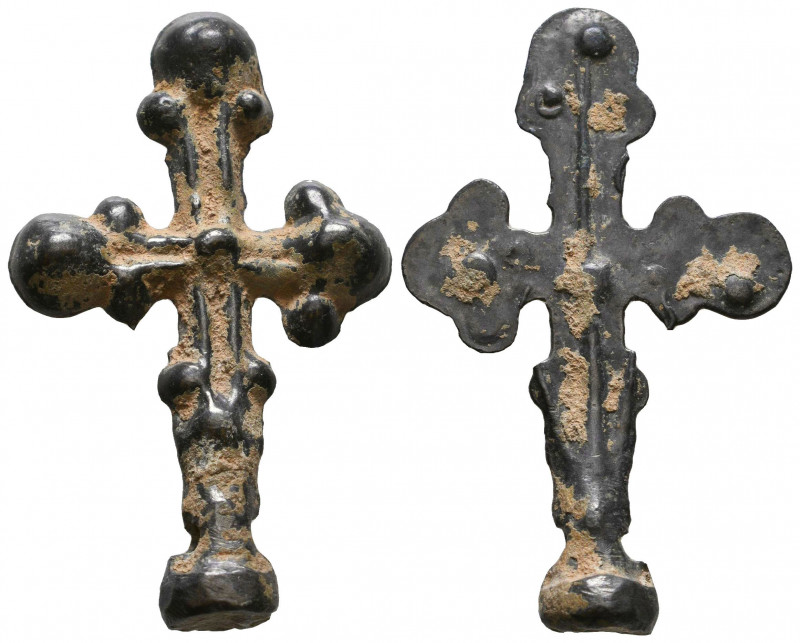 Ancient Bronze Byzantine / Crusaders Cross Pendant
10th-12th century AD.
Referen...