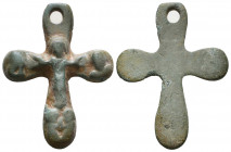 Ancient Bronze Byzantine / Crusaders Cross Pendant
10th-12th century AD.
Reference:
Condition: Very Fine

Weight: 9,5 gr
Diameter: 41,2 mm
