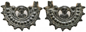 Ancient Bronze Byzantine / Crusaders Openwork Amulet.
10th-12th century AD.
Reference:
Condition: Very Fine

Weight: 15,1 gr
Diameter: 46,4 mm
