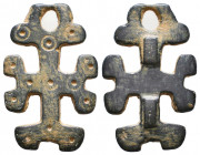 Ancient Bronze Byzantine / Crusaders Cross Pendant
10th-12th century AD.
Reference:
Condition: Very Fine

Weight: 13,8 gr
Diameter: 43,1 mm