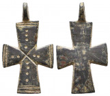 Ancient Bronze Byzantine / Crusaders Cross Pendant
10th-12th century AD.
Reference:
Condition: Very Fine

Weight: 4,8 gr
Diameter: 37,1 mm