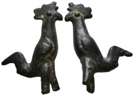 Bronze Rooster - Eastern Roman/Byzantine - c 10-12th century
In ancient Rome, the Rooster heralded the dawn and was a bird sacred to the Sun God (Sol)...