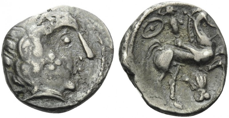 CELTIC, Central Gaul. Pictones . Circa 110/00-90 BC. Drachm (Silver, 17 mm, 2.78...