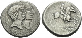 CELTIC, Central Europe. Boii . Biatec, Mid 1st century BC. Hexadrachm (Silver, 26 mm, 16.97 g, 6 h), Biatec series. Jugate male heads to right. Rev. B...